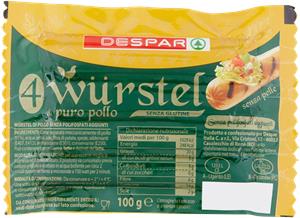 WURSTEL POLLO DESPAR 100G