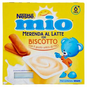 NESTLÉ MIO Merenda al Latte Biscotto 4 vasetti da 100 g