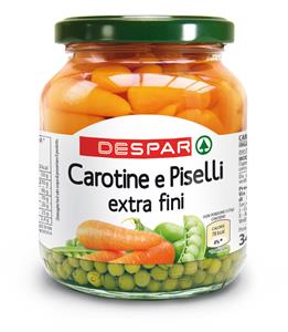 CAROTINE E PISELLI DESPAR 340G VASO