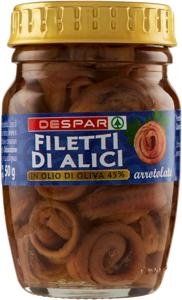 ALICI ARROTOLATE  DESPAR 90G O.O. VETRO