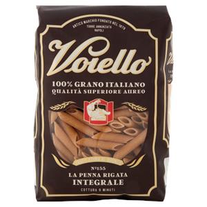 Voiello Pasta La Penna Rigata Integrale N°155 grano Aureo 100% italiano Trafilata bronzo 500g 