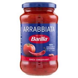 Barilla Sugo Arrabbiata 100% Pomodoro e Peperoncino italiani Condimento per Pasta 400g