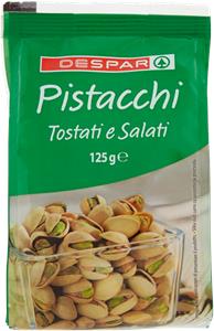 PISTACCHI DESPAR 125G TOSTATI E SALATI