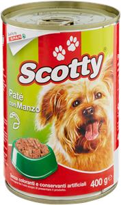 PATE' CANE SCOTTY 400G MANZO