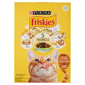 Purina Friskies Adult Cibo per Gatti con Pollo e Tacchino e con Verdure 400 g