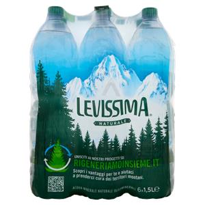 LEVISSIMA, Acqua Naturale R-PET 25% 6 x 1,5 L