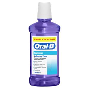 Oral-B Fluorinse Collutorio al Fluoro e Multi-Protezione Senza Alcool Menta 500 ml