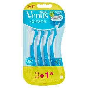 Gillette Venus Oceana Rasoio da Donna Usa e Getta - 3 rasoi + 1 Gratis