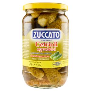 CETRIOLI ZUCCATO 720ML AGRODOLCE VASO