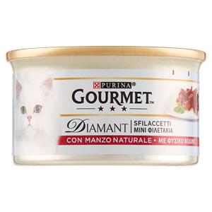 Purina Gourmet Diamant Cibo Umido per Gatti Sfilaccetti con Manzo Naturale 85g