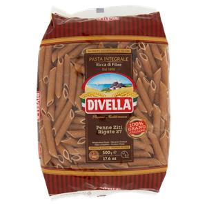 PENNE ZITI RIGATE INTEGRALI DIVELLA 500G