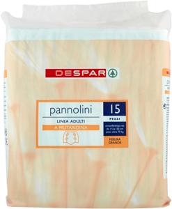 PANNOLONE MUTANDINA DESPAR 15 PZ LARGE