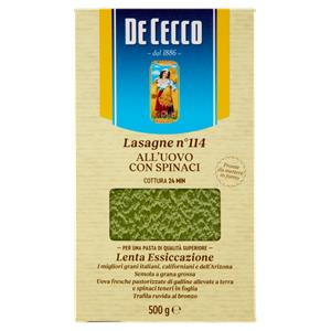 LASAGNA UOVO DE CECCO 500G C/SPINACI