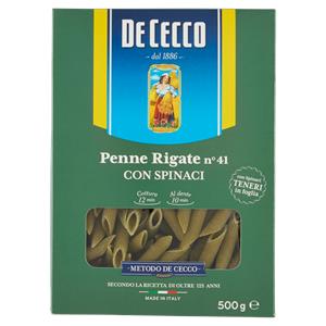 PENNE RIGATE DE CECCO 500G C/SPINACI