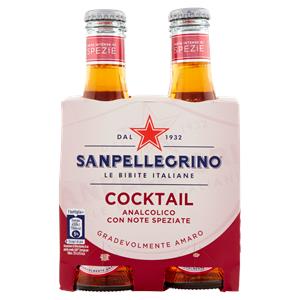 SANPELLEGRINO Bibite Gassate, COCKTAIL 20 cl x 4 (Vetro)