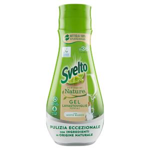 Svelto Powered by Nature Gel Lavastoviglie Tutto in 1 con Aceto Bianco 640 ml