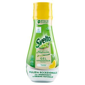 Svelto Tutto in 1 Powered by Nature Gel Lavastoviglie Profumo di Limone 640 ml