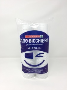 BICCHIERI PP 200 CC.DESPAR X50+50 BIANCO