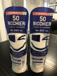 BICCHIERI PP  200 CC. DESPAR X50 BIANCO