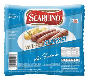 WURSTEL CLASSICI DI SUINO 420G SCARLINO