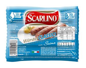 WURSTEL CLASSICI CON SUINO 100G SCARLINO