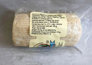 RICOTTA SECCA BIANCA PD GRECI 250GR