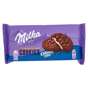 Milka Cookies Sensation Oreo, cookies ripieni di crema Oreo - 156g