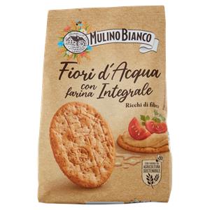 Mulino Bianco Fiori d'Acqua Cracker Integrali Senza Lievito Ricchi di Fibre 250g