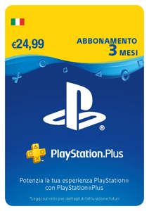 GIFT CARD PS+ 3 MESI 24,99 EUR EURONET