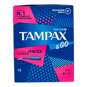 ASSORBENTI INTERNI TAMPAX & GO MINI 18 PEZZI