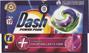 DETERSIVO LAVATRICE POWER PODS COLORI&FIBRE 19 LAVAGGI