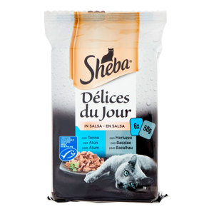 ALIOMENTO UMIDO PER GATTI SHEBA DDJ TONO&MERLUZZO 6X50GR