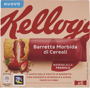 KELLOGG S BARRETTA MORBIDA FRAGOLA 6 X 37GR