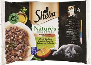 ALIMENTO UMIDO PER GATTO SHEBA SELEZIONE MISTA IN SALSA 4X85GR