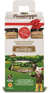 CONFEZIONE REGALO PARMAREGGIO PARMIGIANO REGGIANO  30M 250 GR + SALSE