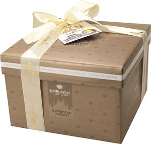 PANETTONE BASSO CLASSICO SCATOLA REGALO ORO