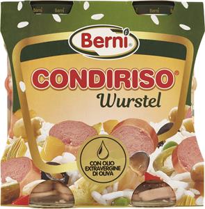 CONDIRISO CON WURSTEL CON OLIO EXTRA VERGINE DI OLIVA GR300X2