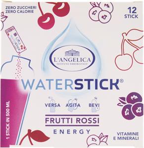 WATERSTICK ENERGY FRUTTI ROSSI 12 STICK ZERO ZUCCHERI