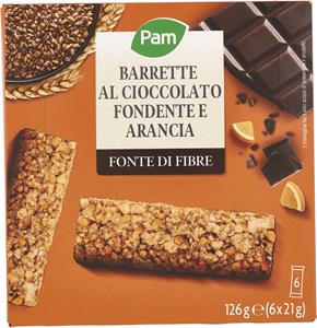 BARRETTE MULTICEREALI CIOCCOLATO FONDENTE E ARANCIA