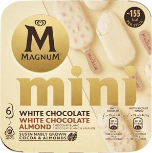 MAGNUM MINI WHITE & WHITE ALMOND X6