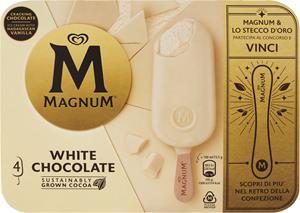 MAGNUM WHITE CHOCOLATE X 4