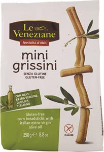 MINI GRISSINI SENZA GLUTINE CLASSICI CON OLIO DI OLIVA