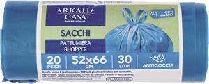 SHOPPER CON MANICI BLU 30LT 52X66CM  20 PEZZI