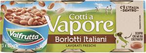 FAGIOLI BORLOTTI COTTI A  VAPORE GR 150X3