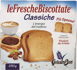 LE FRESCHE BISCOTTATE CLASSICHE GRISSIN BON GR 250