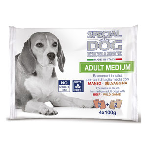 SPECIAL DOG EXCELLENCE FLOWPACK MEDIUM ADULT SELVAGGINA +MANZO 400GR