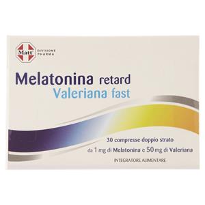 MELATONINA RETAR VALERIANA FAST 30 CPR _MATT & DIET