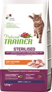 TRAINER NATURAL CAT ADULT STERILISED  FRESH WHITE MEATS 1,5KG