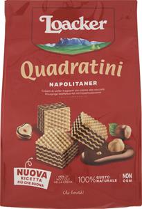 QUADRATINI WAFER NAPOLITANER CON CREMA ALLA NOCCIOLA