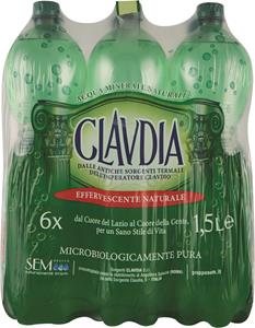 ACQUA EFFERVESCENTE NATURALE CLAVDIA - 150 CL x 6